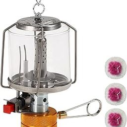 ELBME Outdoor Portable Camping Gas Lantern Piezo Ignition Mini Gas Tent Lamp Light with 3 Mantles-image-26