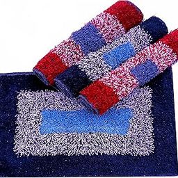 ROUSN Cotton Doormat for Bed Room/Living Room/Out Door in Door/Office Doormat/Cotton Doormat Set of 4 Piece. Size; Width 40 cm X Length 60 cm. Color; Multi.-image-40