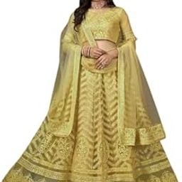 Women's Embroiderad Net Ethnic wear Semi-stitched Lehenga Choli With Dupatta (D_G_L_200582)-picture-14