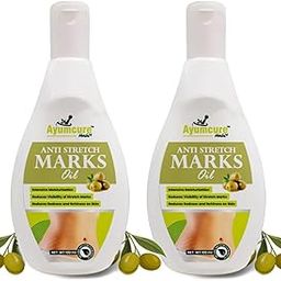 Ayumcure Stretch Mark Removal & Prevention Oil for women | 100ml | Improves Skin Texture & Tone | Nourishing Blend with Natural Oils | Hydrating & Elasticity Support | Ideal for Pregnancy & Postpartum Use ( Pack of 2 )-image-49