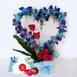 EG2i Royal Red Roses & Purple Flowers Fresh Flowers for Birthday Gift Wrapping Paper, Mother's Day Gift, Diwali, Fresh Basket for Love, Valentine's Day Real Bunch (Pack of 1) Same day Delivery-image-14