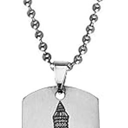 Religious Lord Tirupati Balaji Silver And Black Stainless Steel Pendant Necklace Chain For Men And women-picture-16