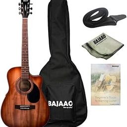 Cort AF500CE Standard Series Cutaway 6 String Electro Acoustic Guitar with Gig-Bag, Strap, Polishing Cloth & E-Book-image-65
