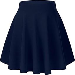 Girl's/Women's Classic Stretchy All Time Trendy Skater Knee Length Skirts with Attached Inner Shorts-image-62