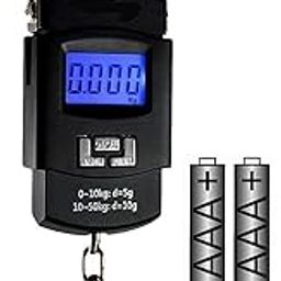 Zenics Bolt Electronic Portable Fishing Hook Type Digital LED Screen Luggage Weighing Scale, 50 kg/110 Lb (Black)-17