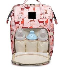 Sharva Enterprise Luxury Elegant and Multi Functional Stylist Baby Diapers Backpack [ Pink ]-image-60
