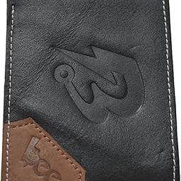 Bee Black Leather Slim Wallet for Men – Minimalist Wallet & Card Holder with Contrast Patch – Stylish & Compact Bifold Purse-26
