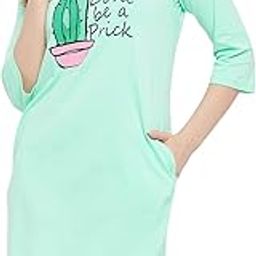Women's Cotton Knee Length Casual Regular Night Gown-image-37