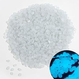 OMCleaner Glow in The Dark Stones 1000 Pcs Glow Pebbles Glow Rocks White Stones for Fish Tank Lawn Yard Garden-image-100