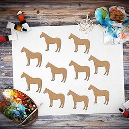 Horse Shaped Cutouts MDF Cutouts Set of 10-18