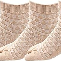 Women's Ankle Length Skin Color Cotton Thumb Socks, Pack of 3-image-96