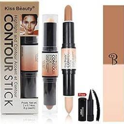 Kiss Beauty Stick Contour Highlighter Ivory White +Light Brown 8 gm-49