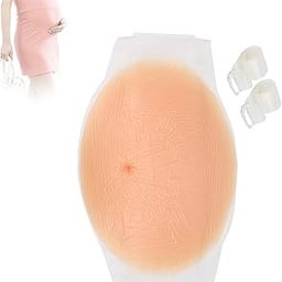 Fake Pregnancy Belly Artificial Silicone Pregnant Belly Tummy Photography Actor Performance Prop with Straps(4-5Months)-image-55