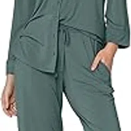 i like me Night Suit for Womens Floral Printed Modal Night Dress of Shirt and Pajama Set 9365-picture-2