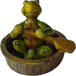 Resin Animal Ornament Water Floating Realistic Vivid Raft for Pool Tortoise-image-12