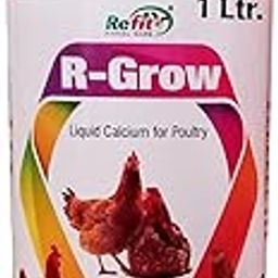 REFIT ANIMAL CARE Liquid Calcium for Poultry, Chicken, Chicks, Hens, Broilers, Layers, Birds Growers, 1 LTR, R Grow-image-68