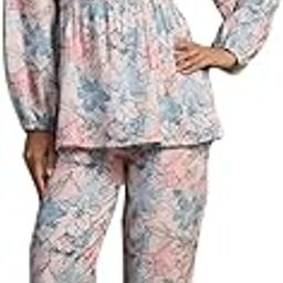 Women's Silk Blend Top and Trouser Co-ord Sets | Two-Piece Outfit for Night Wear-image-4