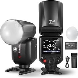 NEEWER Z2-S 2.4G TTL Round Head Flash Speedlite Compatible with Sony Cameras, 76Ws 1/8000s HSS with Diffuser, 2 Modeling Lamps, Upgraded UI, TTL/M Toggle Key, 3000mAh Battery, 600 Full Power Flash-44