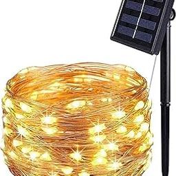 Litverse Solar String Fairy Lights inbuilt 800 mAh Battery | 12 Meter 120 LED Waterproof Ip65 Copper Wire with 8 Mode, Sturdy Quality | Outdoor Garden Christmas Tree, Diwali Lights Home Decoration-21