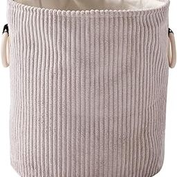 HOKIPO Folding Laundry Bag for Clothes Hamper, Collapsible Storage Basket, Cream (AR-5763)-image-50
