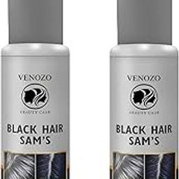 VENOZO Black Hair Sam's Serum for Men & Women | Helps Turn White Hair to Black Naturally | Promotes Hair Growth & Strengthens Roots | Easy to Use at Home 75ml (pack of 2)-image-82