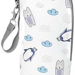 UJEAVETTE 4xMultifunctional Milk Bottle Warm Bag Breastmilk Storage Bags Cooler Bag Cartoon White-image-63