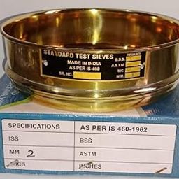 Test Sieve 8 inch (Diameter 200 mm) 2 MM Stainless Steel Mesh with Brass Frame (ASTM No. 10)-image-42