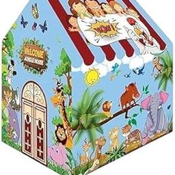 Play House for Kids Jumbo Size Extremely Light Weight, Waterproof Kids Play Tent House for Girls Boys | Water Repellent Big Size | Bis Approved,Multicolor (Jungal Tent Housee)-image-92