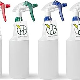 Heavy Duty 32oz Plastic Spray Bottles for Cleaning - Large Empty Industrial Bottles for Gardening Solutions, Vinegar, Chemicals, Professional Cleaners - Adjustable Sprayer Nozzle - 4 Pack-image-59