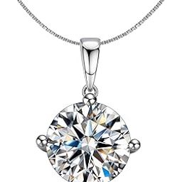 925 Silver Solitaire Pendant with Chain for Women | 92.5 Sterling Silver & Diamond like Brilliance Sparkling Zirconia for that Stunning Shine | Lovely Gift-32