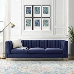 Sleepify Rossy 3 Seater Fabric Sofa Set (Blue)-image-51