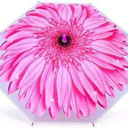 ™ Pink Big Sunflower Umbrella, Transparent Umbrella Romantic Flower Transparent Clear Flowers Bubble Dome Umbrella Unisex, Floral Umbrella Umbrella, Umbrella for Kids, Umbrella for Women, Men-picture-11