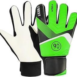 ATORSE Kids Goalkeeper Gloves Soccer Gloves Nonslip Breathable Soccer Goalie Gloves Green-image-54