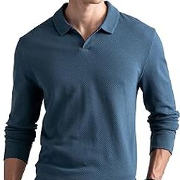 Statement Waffle Johnny Collar Full Sleeve Polo with Premium Cotton Blend, Waffle Texture, Colours by High-IQ Dyes Heavy Weight Fabric T-Shirt for Men-image-83