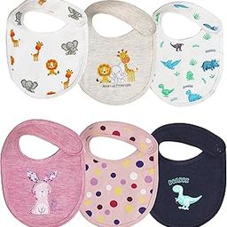 Real Baby Pure Cotton Bibs Multicolored (0-2 Years, Pack of 6)-11