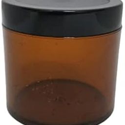 JARBAZAAR (Pack of 4 PCS) 100 Gram Amber Color Acrylic SAN JAR for DIY Cosmetic LIPBALMS,Lip Scrubs, BODYBUTTER Packaging JAR Travel Friendly with Protective Inner lid 100% Leak Proof-18