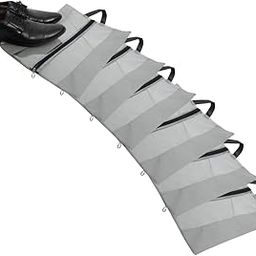 Compact Travel Shoe Bag – Handcrafted with Center Zipper & Transparent Window (6, Grey)-image-9