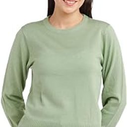 zink london Women's Green Solid Sweater-picture-31