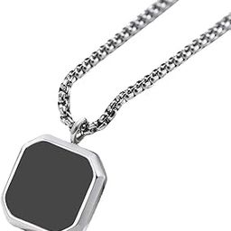 Black Necklace Chain for Man Silver Chain for Men Necklace Mens Accessories for Man Chain for Boys Locket Accessories for Man Chains Locket for Men Jewelry Loket for Any Occasion & Festival-image-48