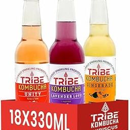 Tribe Kombucha Naturally Sparkling Probiotic Super Drink| Herbs, Spices, Ginger,Lemon, Rose, Tulsi,Blue Pea Flower, Lavender | Gut Friendly | Antioxidant and Hydration | Pack of 3 |330 ML-image-81
