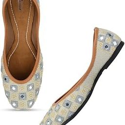 Mojari Punjabi Jutti for Women Ethnic Footwear- Mirror Emb-image-64