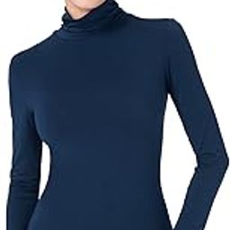 Women's Mock Turtleneck Ultrathin Long Sleeve Thermal Baselayer Undershirt Top-image-81