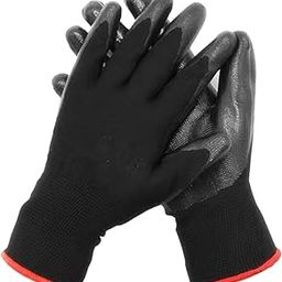 UJEAVETTE Work Garden Gloves Comfortable 2 Pieces for Rose Pruning Thorn Women and Men Black-image-89