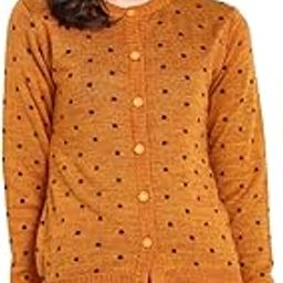 Women's Acrylic Blend Cardigan/Round Neck Sweater For Winter-image-33