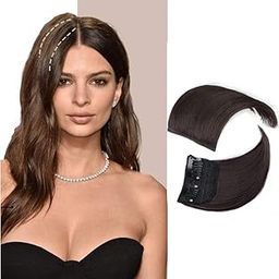 HAIR WALA™ 2 PCS Invisible Hair Topper Seamless 2 Clip in Extension Natural Fluffy Pads for Increase Top Side Cover for Women Girls, Matte Finish (Brown)-image-83