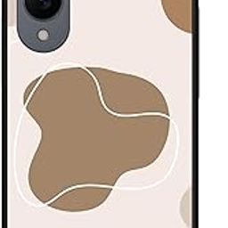 NDCOM for S25 Edge Back Cover | Premium Samsung S25 Edge Back Cover | Samsung S25 Edge Cover Brown Beige Blob Shape Printed Metal Case-picture-11