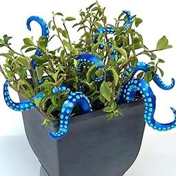 Poranlem Octopus Tentacle Plant Stake Creepy Garden Decor Glow in The Dark Cute Octopus Gifts Set of 7 Funny Animal Figurine Home Table Top Decorative-image-40