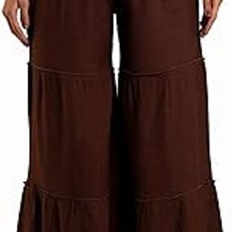 Women Regular Fit Elastic Waist Full Length Rayon Sharara Pant Trouser-image-9