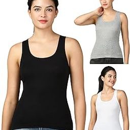 Women Cotton Racerback Tank Top | Pack of 3-image-30