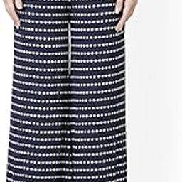 Women Palazzo Pants Cotton, Night Pyjamas for Women, Lounge Wear, Full Palazzo for Women Cotton Night Pant Soft Cotton Night Wear Blue Color Printed-image-98